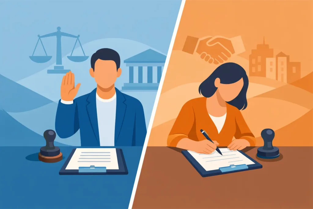Jurat vs Acknowledgement Notarization Explained